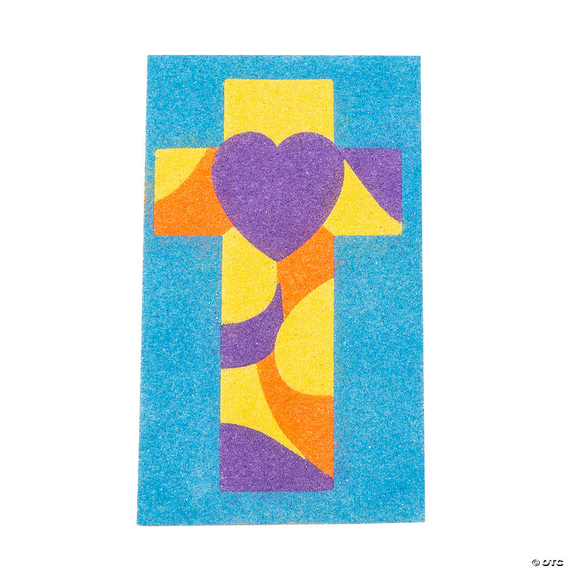 Sand Art Cross Picture Craft Kit - Makes 12 Image