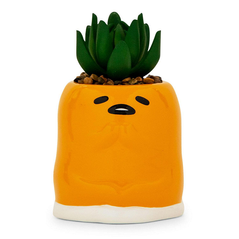 Sanrio Gudetama Meditation 3-Inch Mini Planter With Artificial Succulent Image
