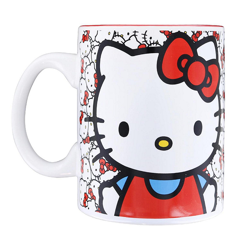 Sanrio Hello Kitty Allover Faces Ceramic Mug  Holds 20 Ounces Image