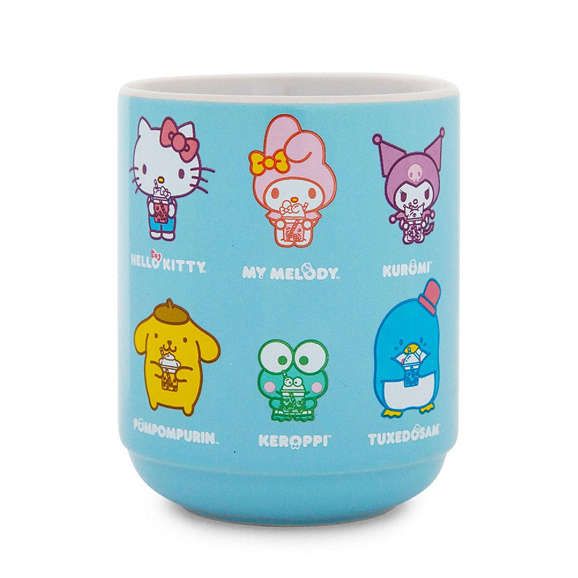 Sanrio Hello Kitty and Friends Drinking Boba Asian Ceramic Tea Cup  9 Ounces Image