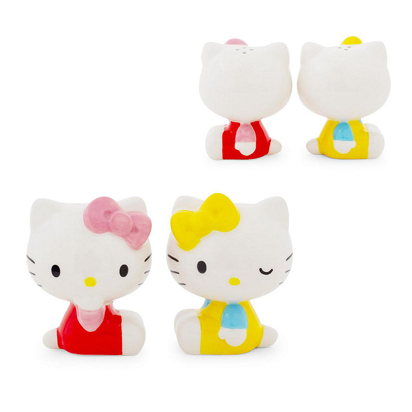 Sanrio Hello Kitty and Mimmy Ceramic Salt and Pepper Shaker Set Image