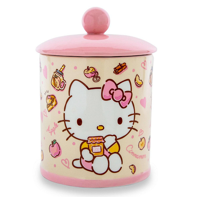 Sanrio Hello Kitty Apples and Cinnamon Ceramic Snack Jar  8 Inches Tall Image