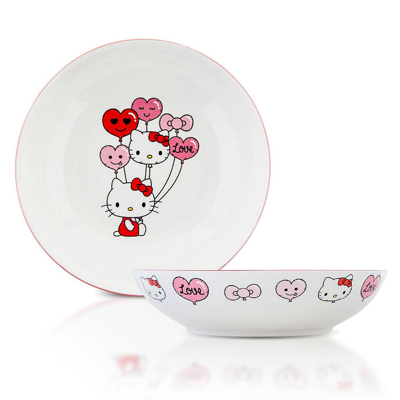 Sanrio Hello Kitty Balloons 9-Inch Ceramic Coupe Dinner Bowl Image