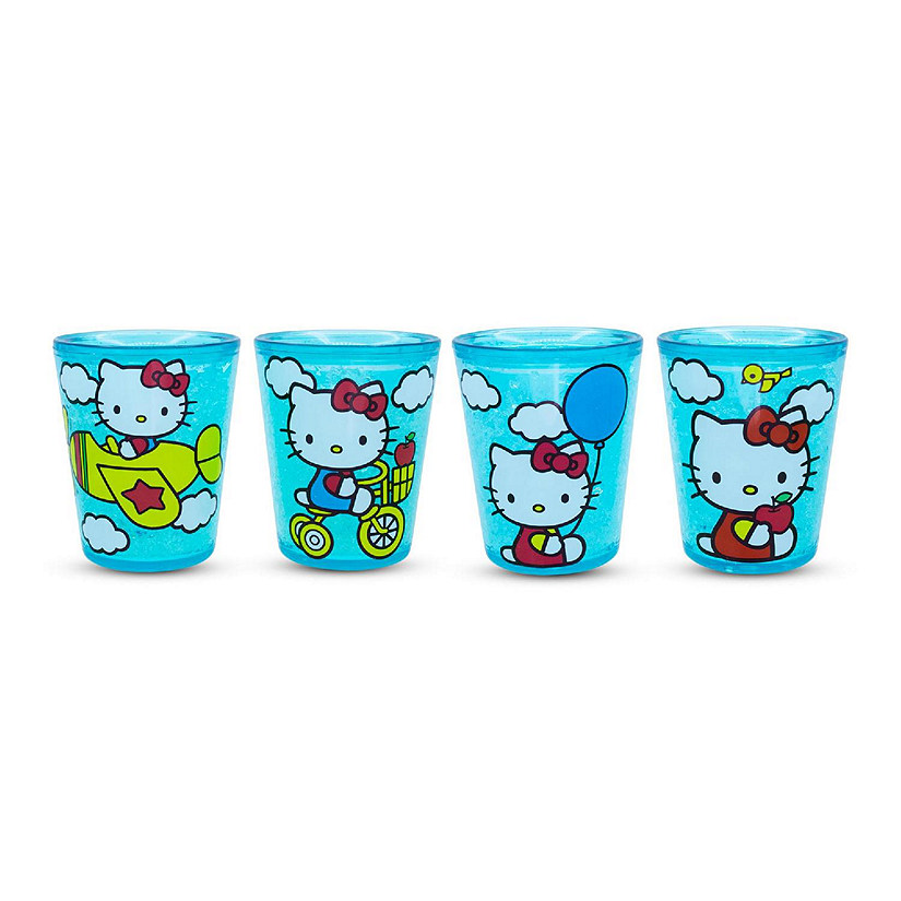 Sanrio Hello Kitty Classic Scenes 2-Ounce Freeze Gel Mini Cups  Set of 4 Image