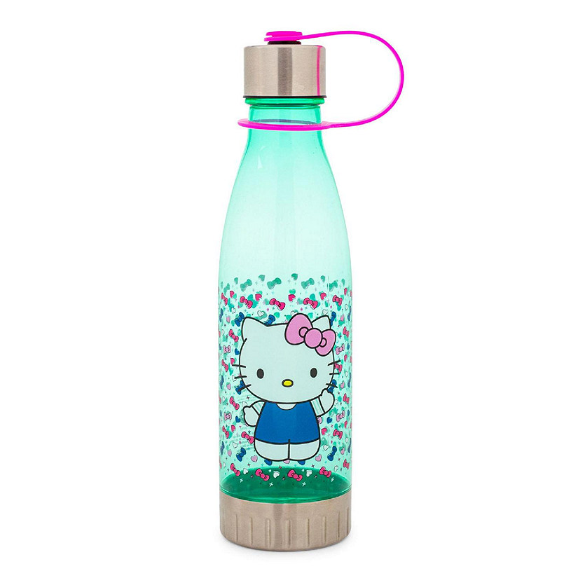 Sanrio Hello Kitty Hearts and Bows Water Bottle With Lid  Holds 20 Ounces Image