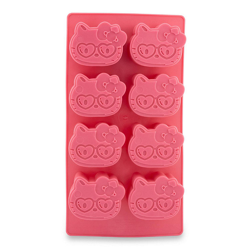 Sanrio Hello Kitty Hearts Silicone Ice Cube Tray  Makes 8 Cubes Image