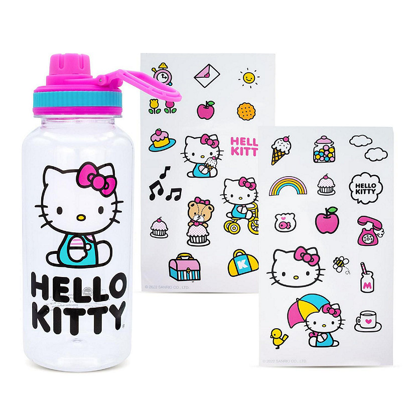 Sanrio Hello Kitty Icons 32-Ounce Water Bottle and Sticker Set Image