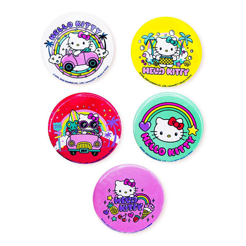 Sanrio Hello Kitty Pretty Pastels 5-Piece Tin Pin Button Set Image
