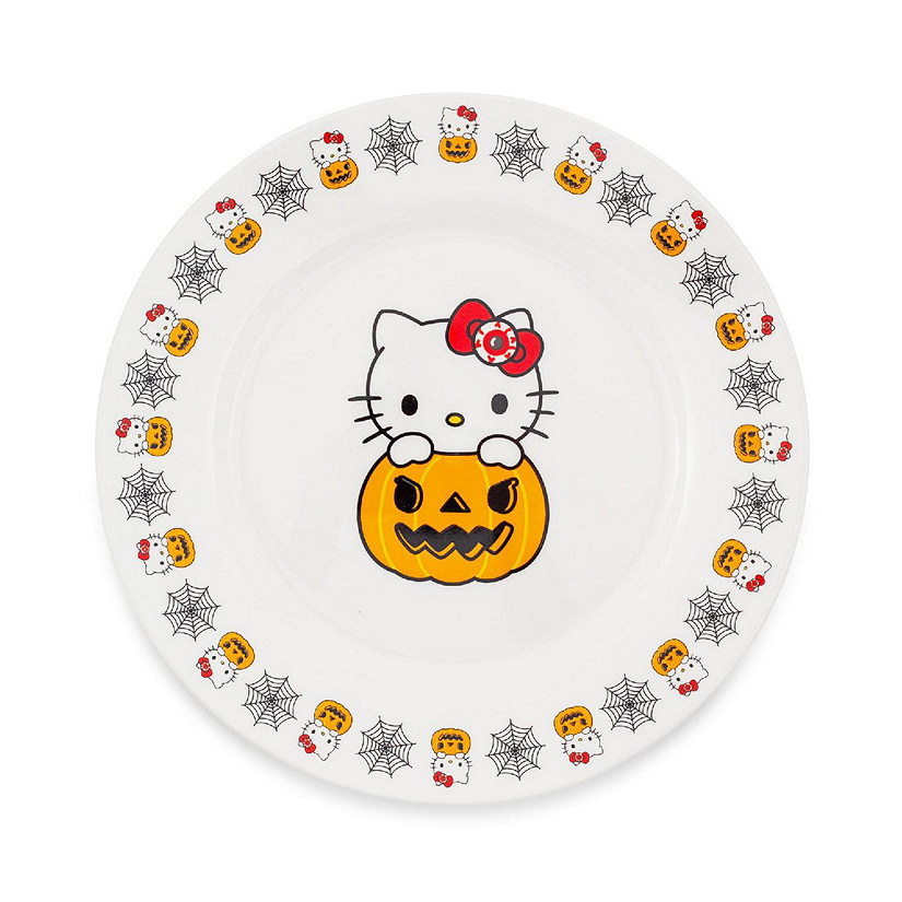 Sanrio Hello Kitty Pumpkin Boo 8-Inch Ceramic Dinner Plate Image