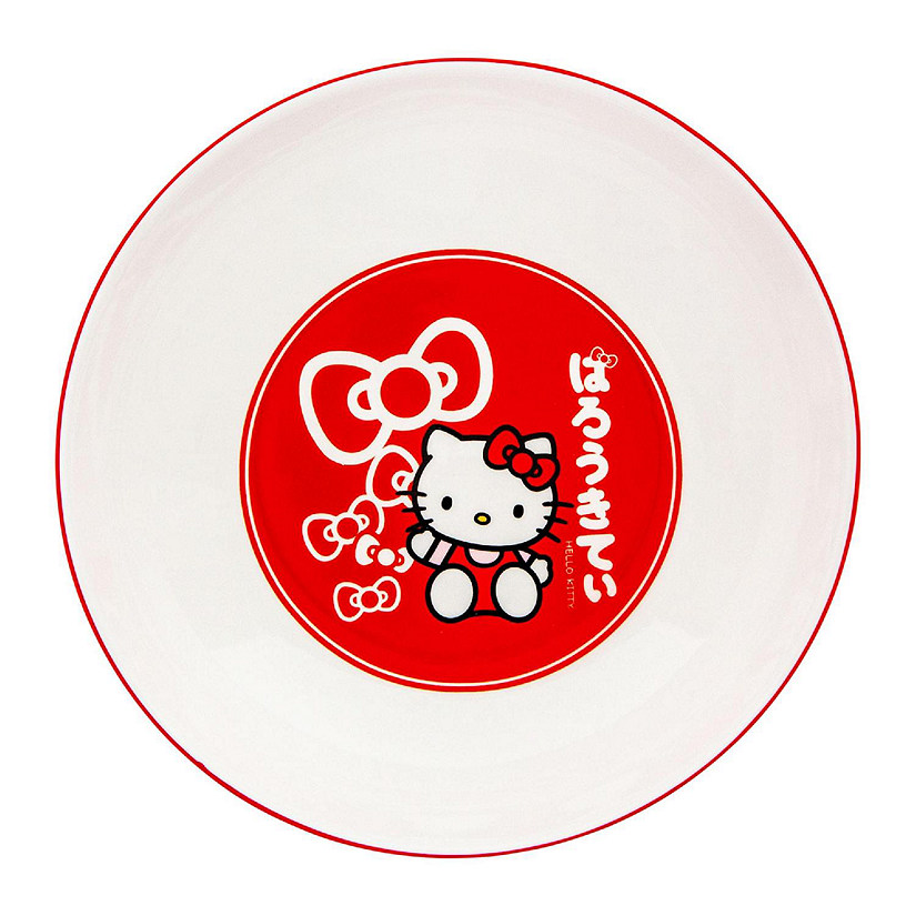 Sanrio Hello Kitty Red Bows 9-Inch Ceramic Coupe Dinner Bowl Image