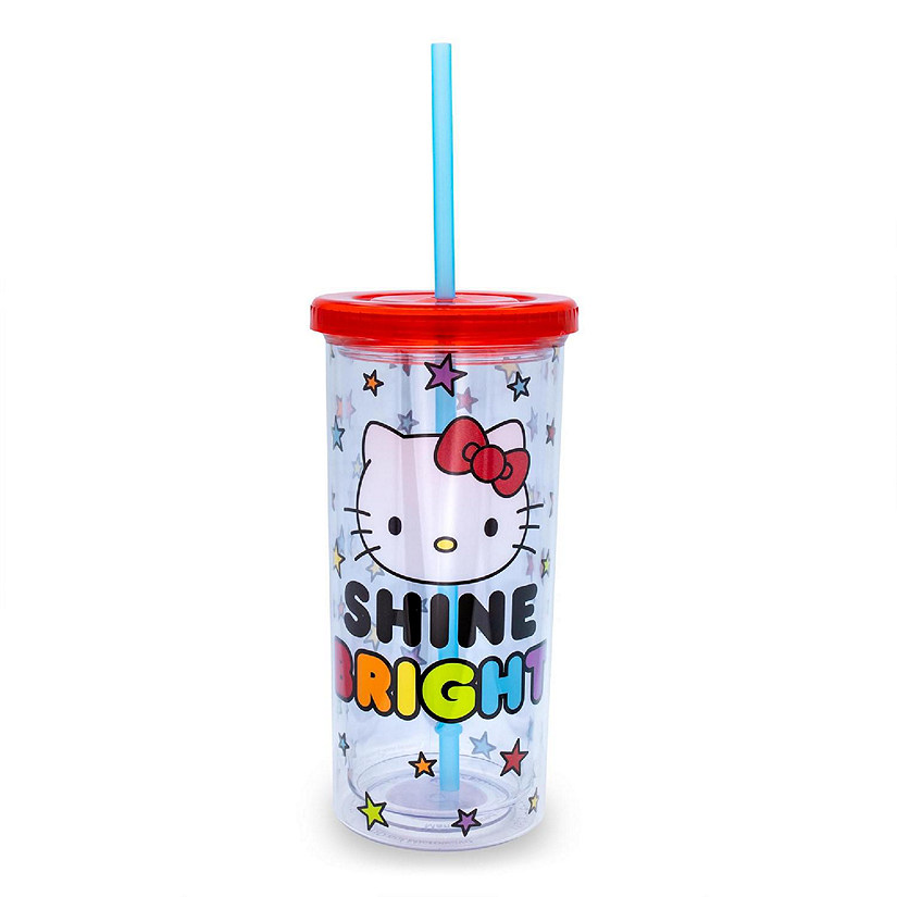 Sanrio Hello Kitty Shine Bright Carnival Cup With Lid  Holds 20 Ounces Image