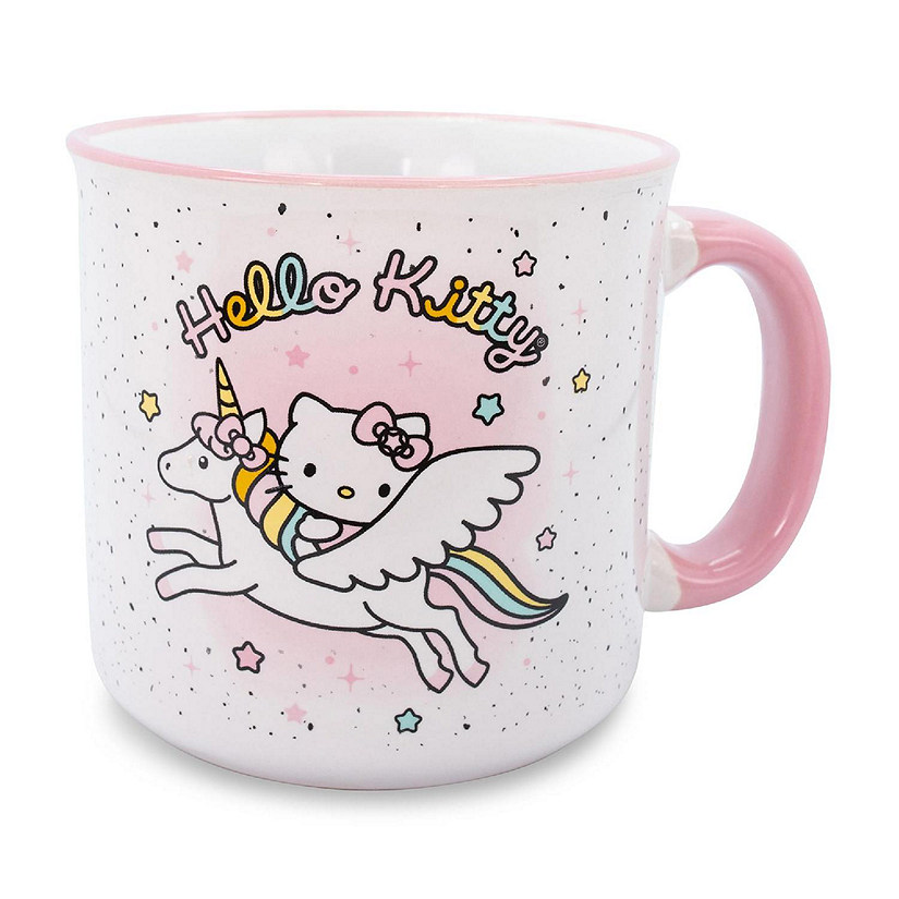 Sanrio Hello Kitty Unicorn Star Ceramic Camper Mug  Holds 20 Ounces Image