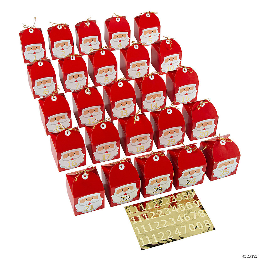 Santa Advent Calendar Boxes - 51 Pc. Image