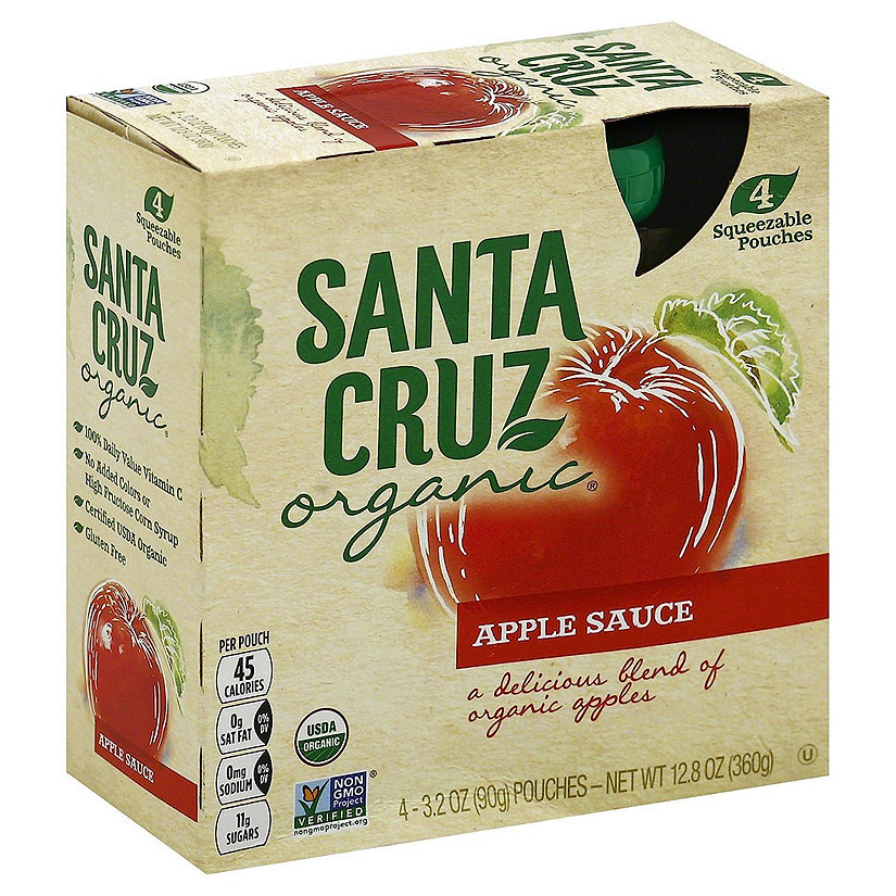 Santa Cruz Organic Apple Sauce - Case of 6 - 3.2 oz. Image
