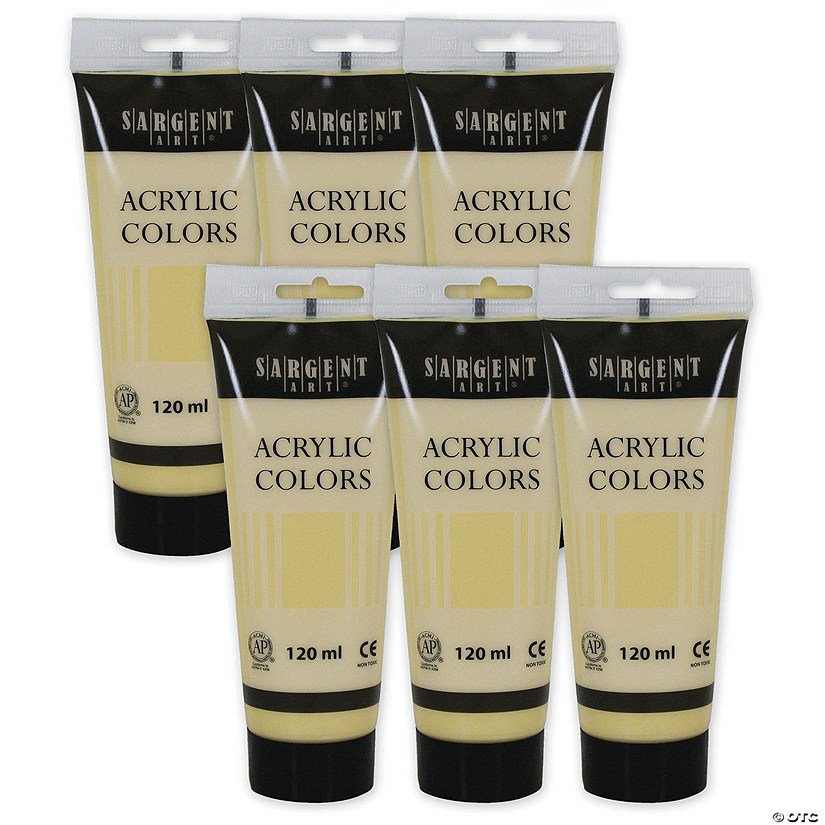 Sargent Art Acrylic Paint Tube, 120 ml, Naples Yellow, Pack of 6 Image