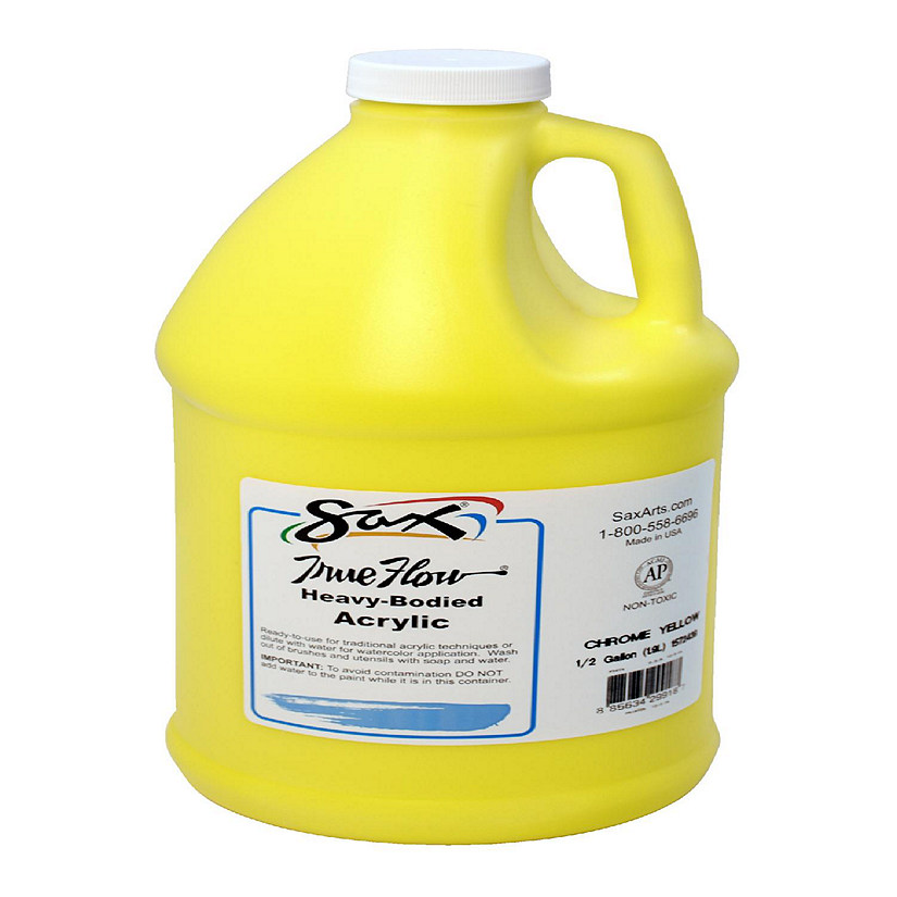 Sax Heavy Body Acrylic Paint, 1/2 Gallon, Chrome Yellow Image