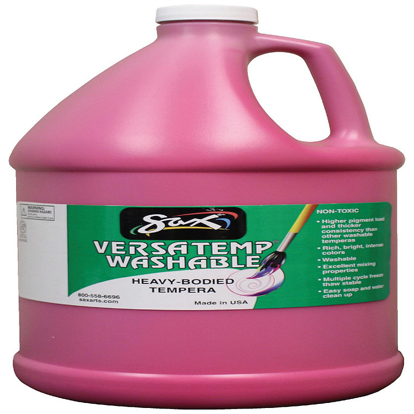 Sax Versatemp Washable Heavy-Bodied Tempera Paint, 1 Gallon, Magenta Image