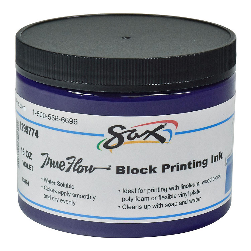 Sax Water Soluble Block Printing Ink, 1 Pint Jar, Violet Image