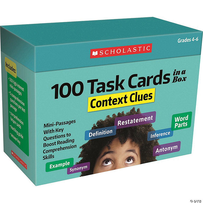 Scholastic Teacher Resources 100 Task Cards in a Box: Context Clues Image