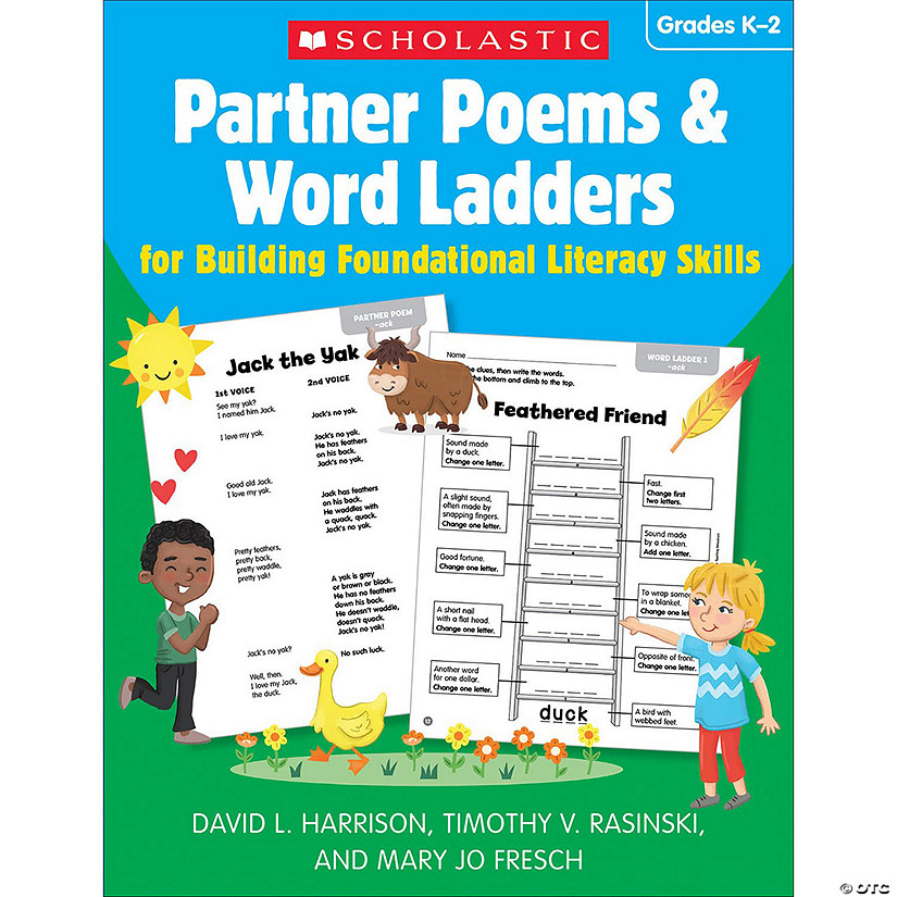 Scholastic Teacher Resources Partner Poems & Word Ladders for Building Foundational Literacy Skills: Grades K-2 Image
