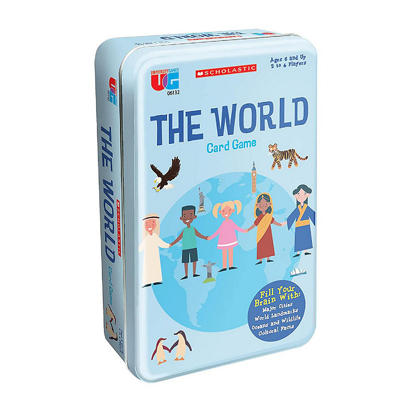 Scholastic The World Card Game Tin  2-4 Players Image