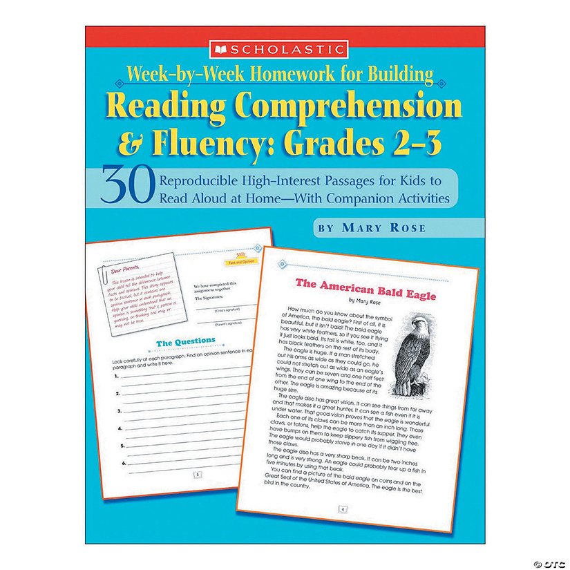 Scholastic Week-by-Week Homework for Building Reading Comprehension & Fluency: Grades 2-3 Image