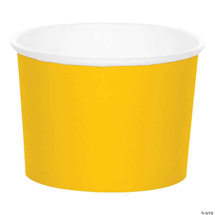 School Bus Yellow Diposable Paper Snack Cups - 8 Ct. Image