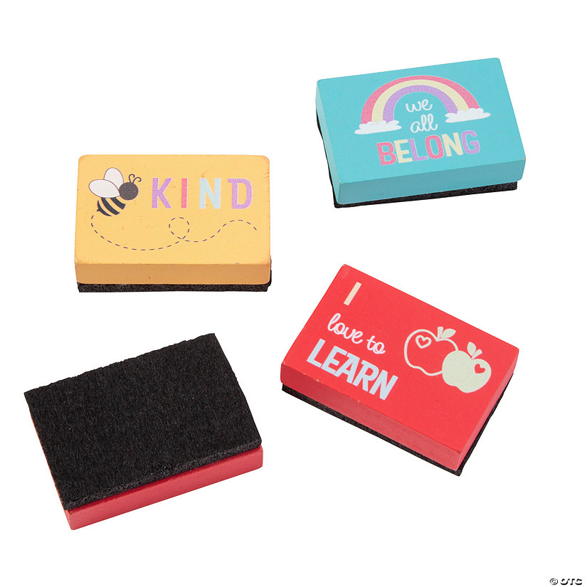 School Kindness Mini Dry Erase Erasers - 12 Pc. Image