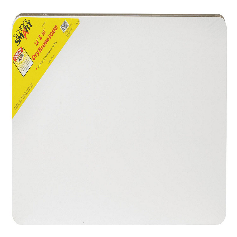 School Smart Dry Erase Boards, 12 x 18 Inches, White, Pack of 10 Image
