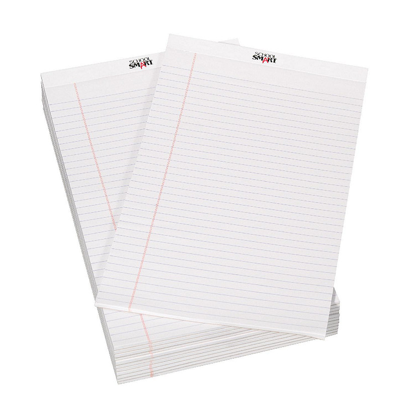 School Smart Legal Pad, 8-1/2 x 14 Inches, White, 50 Sheets, Pack of 12 Image