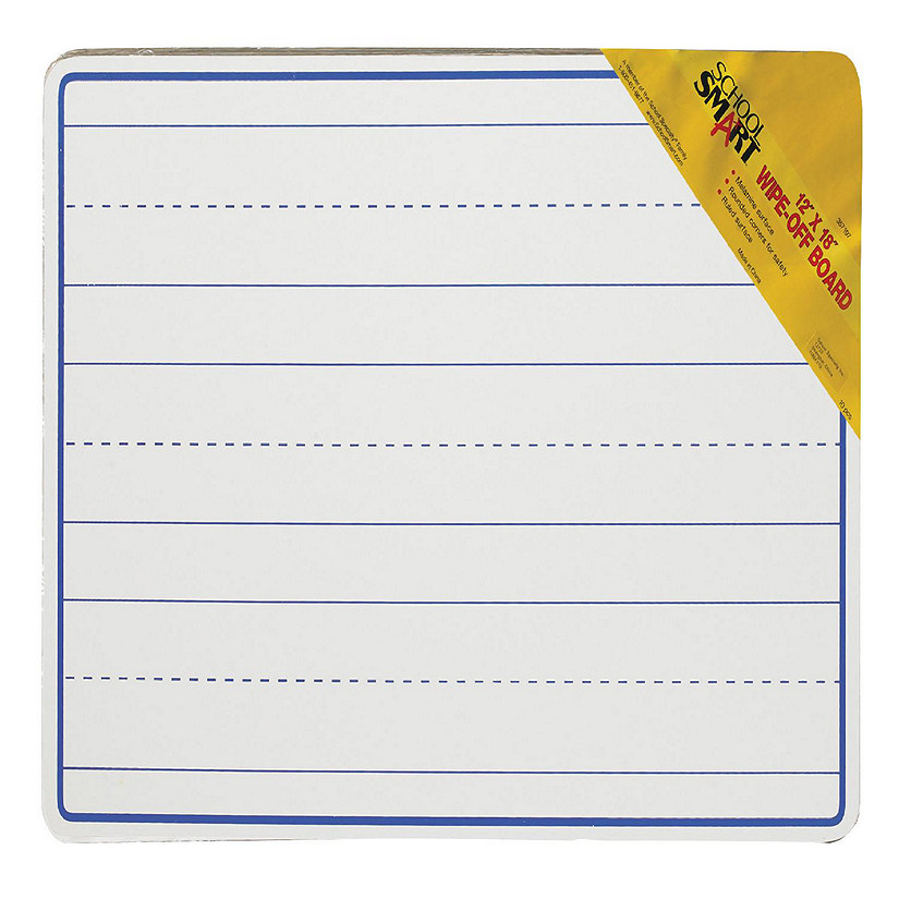 School Smart Lined Dry Erase Boards, 12 x 18 Inches, Pack of 10 Image