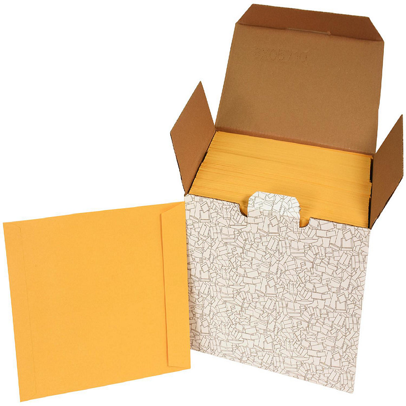 School Smart No Clasp Envelopes with Gummed Flap, 9 x 12 Inches, Kraft Brown, Pack of 250 Image
