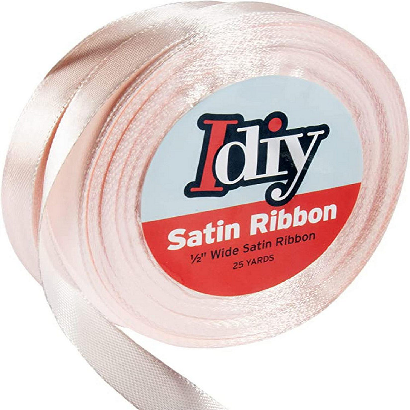 SCS Direct - Idiy Satin Ribbon - 1/2", 50 Yards (Baby Pink) Image
