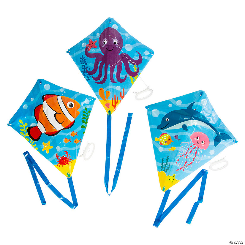 Sea Life Kites with Tail - 12 Pc. Image