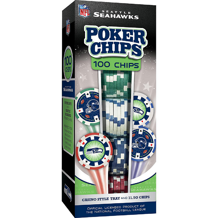 Seattle Seahawks 100 Piece Poker Chips Image