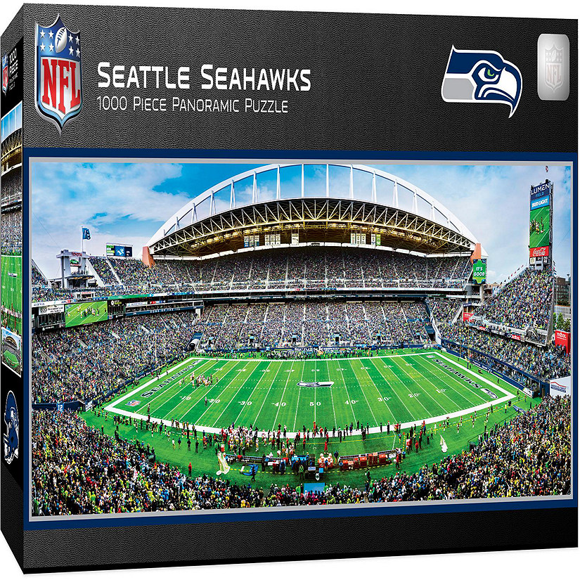 Seattle Seahawks - 1000 Piece Panoramic Jigsaw Puzzle - Center View Image
