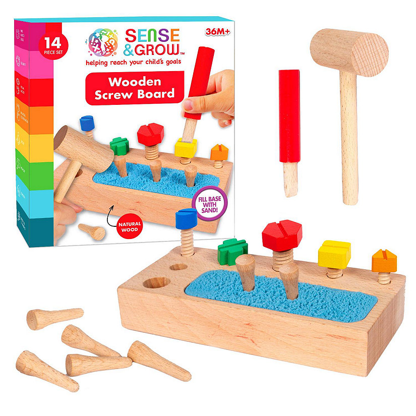 Sense & Grow Montessori  Wooden Screw Toy 3+ Image