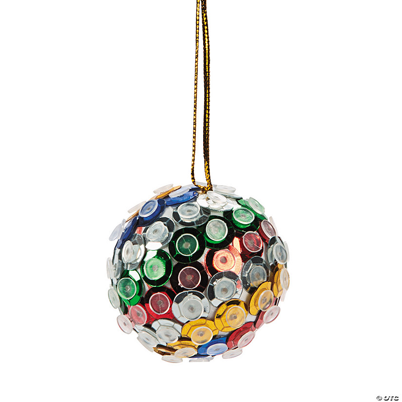 Sequin Ball Christmas Ornament Craft Kit - Makes 12 Image