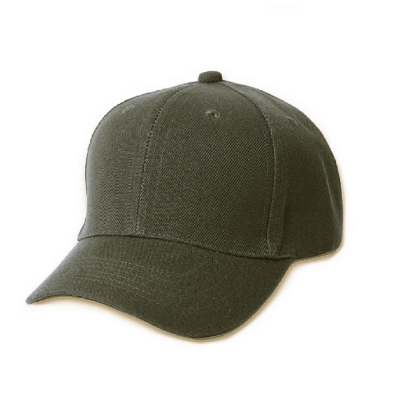 Set of 3 Plain Unisex Baseball Cap - Blank Hat with Solid Color for Men and Women - (Green) Image