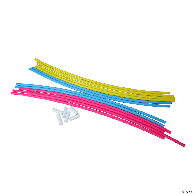 Set of 4 Pink  Yellow and Blue Underwater Slalom Hoops for Swimming Pools 30" Image