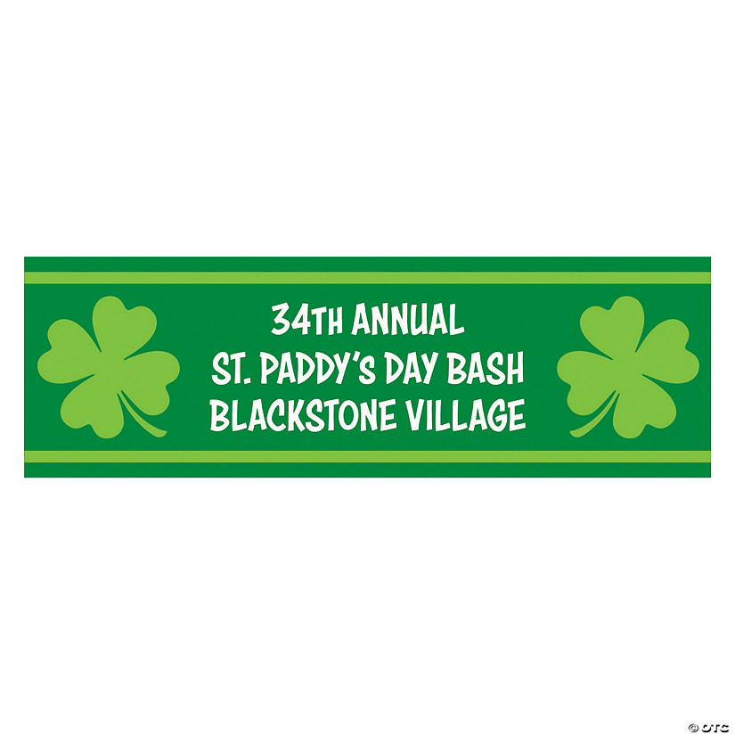 Shamrocks St. Patrick&#8217;s Day Custom Banner Image