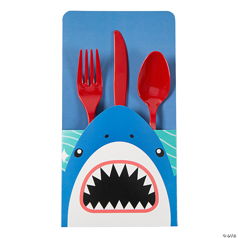 Shark Cutlery Sleeves &#8211; 24 Pc.  Image