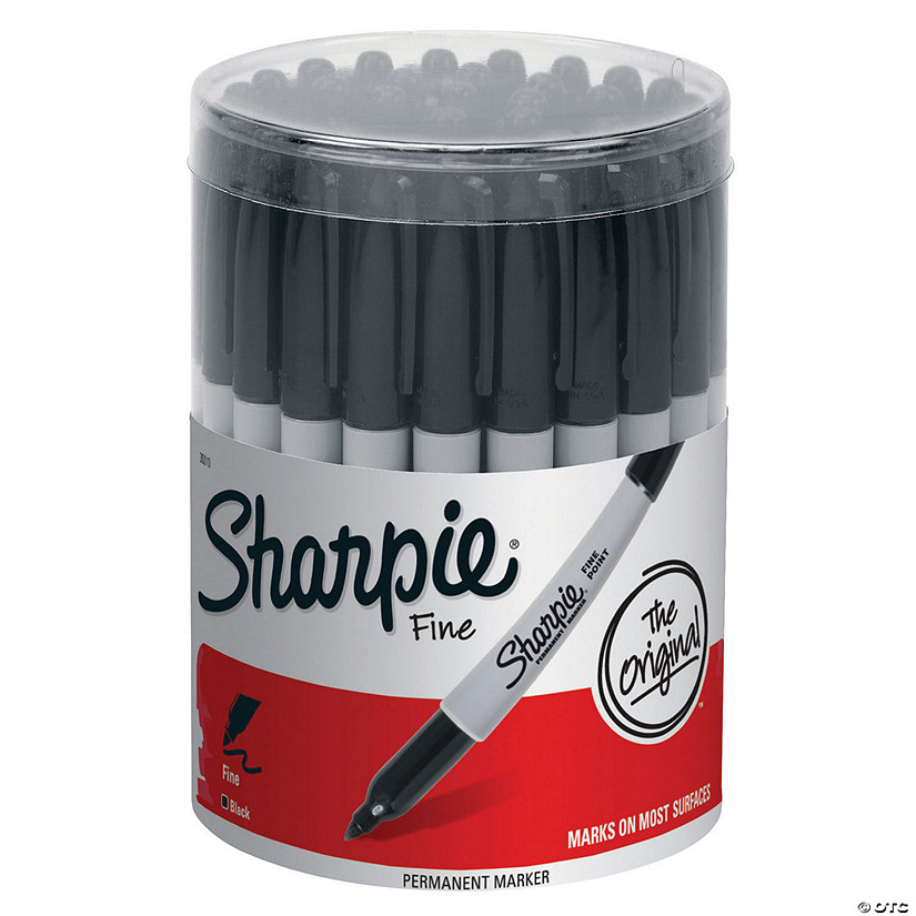 Sharpie Permanent Marker, Fine Point, Black, 36 Per Pack Image