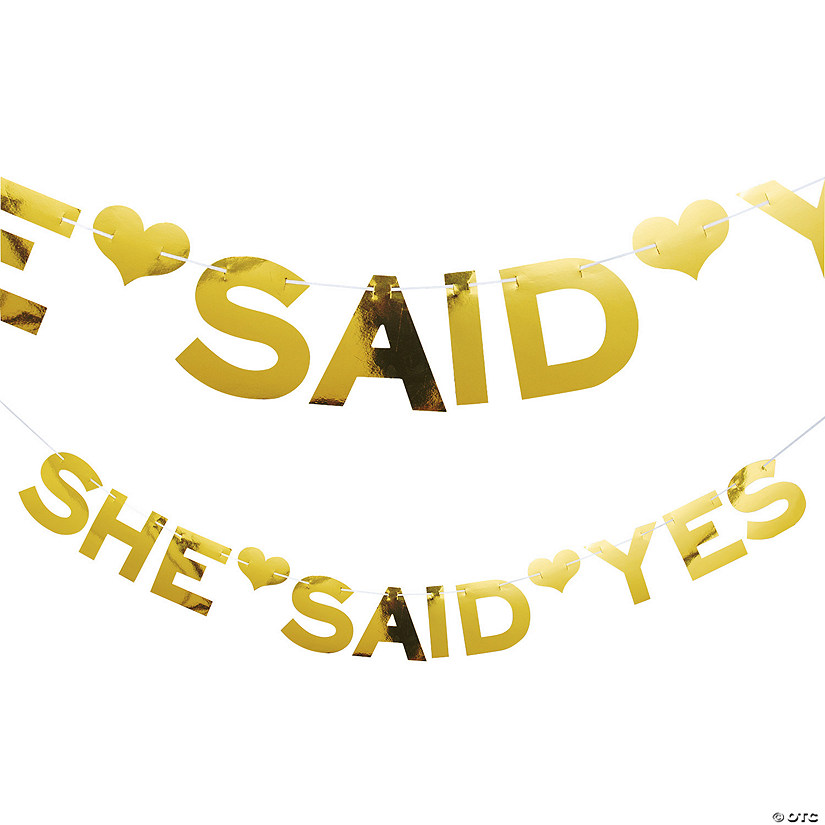 She Said Yes Engagement Garland Image