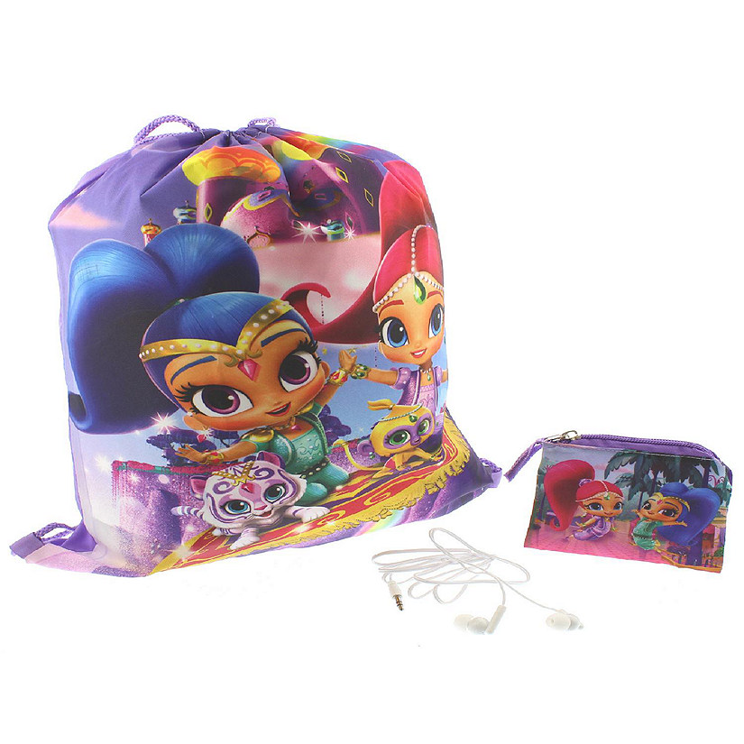Shimmer & Shine Girls Backpack Headphones and Coin Purse Boxed Gift Set (Purple) Image