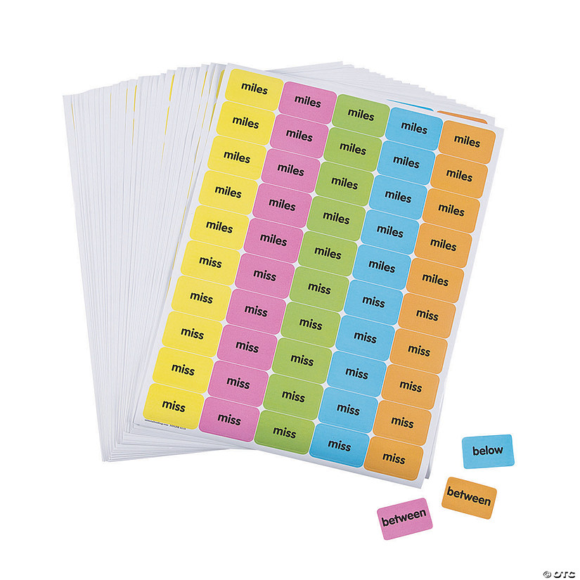 Sight Word Stickers &#8211; 1-100 Image