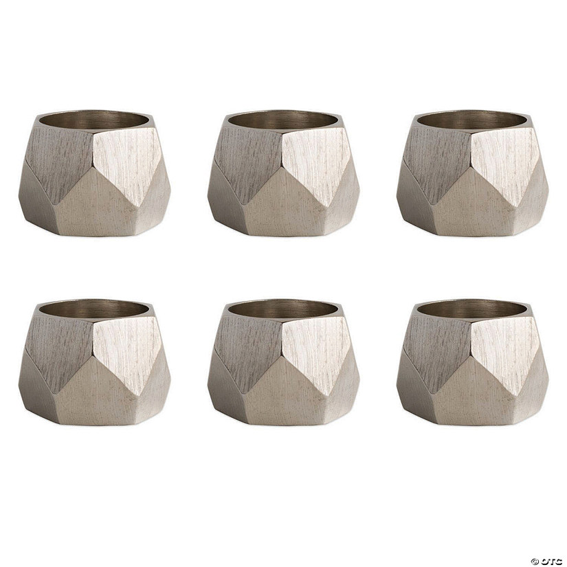 Silver Triangle Band Napkin Ring (Set Of 6) Image