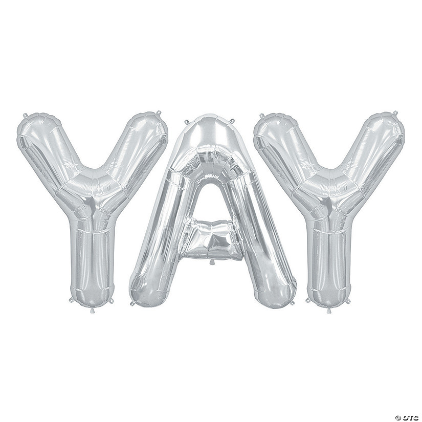 Silver YAY Balloon Kit - 3 Pc. Image