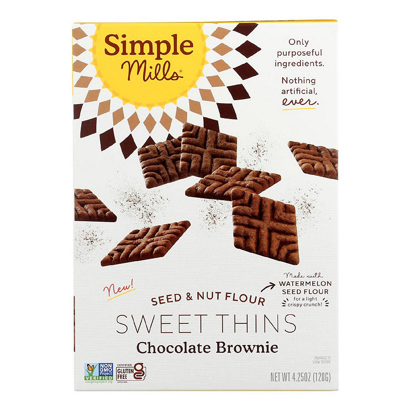 Simple Mills - Sweet Thins Chocolate Brownie - Case of 6-4.25 OZ Image