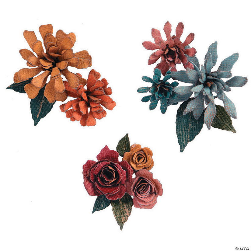 Sizzix Thinlits Dies By Tim Holtz 15/Pkg-Tiny Tattered Florals Image